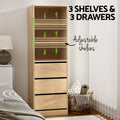 Artiss 3 Drawer Tallboy Chest Pine Cabinet Storage