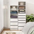 Artiss 3 Drawer Tallboy Cabinet White Bedroom Storage