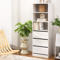 Artiss 3 Drawer Tallboy Cabinet White Bedroom Storage