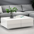 Artiss Coffee Table 4 Drawers White Trevi Design