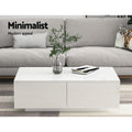 Artiss Coffee Table 4 Drawers White Trevi Design