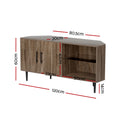 Artiss TV Cabinet 120cm Corner Entertainment Unit Open Storage
