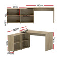 Artiss Computer Desk Bookshelf 130cm Oak
