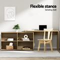 Artiss Computer Desk Bookshelf 130cm Oak