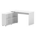 Artiss Computer Desk with Bookshelf White 130cm
