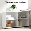 Artiss Computer Desk with Bookshelf White 130cm
