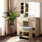 Artiss Dressing Table Stool Sliding Mirror Oak Diane