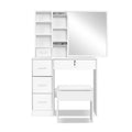 Artiss Dressing Table White Sliding Mirror Stool Set Diane