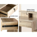 Artiss Dressing Table 4 Drawer Oak Stool Set