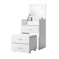 Artiss 2-in-1 Dressing Table Stool Set Bedside White