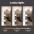 Artiss Dressing Table White LED Bulbs Stool Set