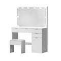 Artiss Dressing Table with Stool 10 LED Bulbs White