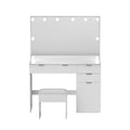 Artiss Dressing Table with Stool 10 LED Bulbs White
