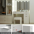 Artiss Dressing Table with Stool 10 LED Bulbs White