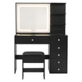 Artiss Dressing Table LED Vanity Desk Set Stool Black