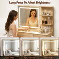 Artiss LED Vanity Dressing Table Desk Set w Stool Wood