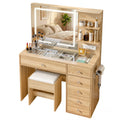 Artiss LED Vanity Dressing Table Desk Set w Stool Wood