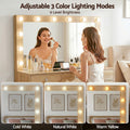 Artiss Dressing Table Vanity Desk w/ Stool LED Bulbs Wood