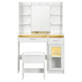 Artiss Dressing Table Vanity Desk 10 LED RGB Light White