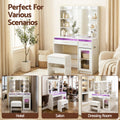 Artiss Dressing Table Vanity Desk 10 LED RGB Light White