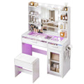 Artiss Dressing Table Vanity Desk 10 LED RGB Light White