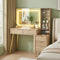 Artiss LED Dressing Table Vanity Desk w/ Charging Station Wood