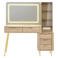 Artiss LED Dressing Table Vanity Desk w/ Charging Station Wood