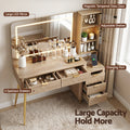 Artiss LED Dressing Table Vanity Desk w/ Charging Station Wood