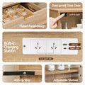Artiss LED Dressing Table Vanity Desk w/ Charging Station Wood