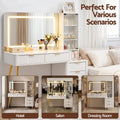 Artiss Dressing Table LED Vanity Desk Charging Station White