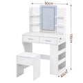 Artiss Dressing Table LED Vanity Desk White Stool