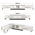 Artiss TV Cabinet Entertainment Unit Extendable White Stand