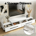 Artiss TV Cabinet Entertainment Unit Extendable White Stand
