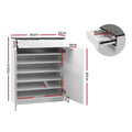 Artiss Shoe Rack Cabinet 30 Pairs White Wooden Storage