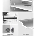 Artiss Shoe Rack Cabinet 30 Pairs White Wooden Storage