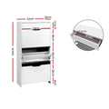 Artiss Shoe Rack Cabinet 24 Pairs White Luna Storage Organiser