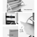 Artiss Shoe Rack Cabinet 24 Pairs White Luna Storage Organiser