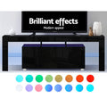 Artiss TV Cabinet Entertainment Unit 160cm Black LED