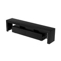 Artiss TV Cabinet 200cm Black Gloss Entertainment Unit RGB LED