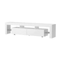 Artiss TV Cabinet 200cm White Gloss LED Entertainment Unit
