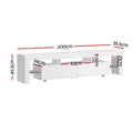 Artiss TV Cabinet 200cm White Gloss LED Entertainment Unit