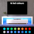 Artiss TV Cabinet 200cm White Gloss LED Entertainment Unit