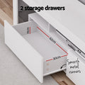 Artiss TV Cabinet 200cm White Gloss LED Entertainment Unit
