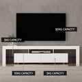 Artiss TV Cabinet 200cm White Gloss LED Entertainment Unit