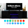 Artiss TV Cabinet 130cm LED Black Entertainment Unit
