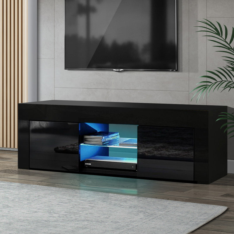 Artiss TV Cabinet 130cm LED Black Entertainment Unit