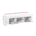 Artiss TV Cabinet Entertainment Unit 130cm LED White Angus