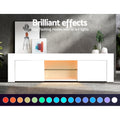 Artiss TV Cabinet Entertainment Unit 130cm LED White Angus