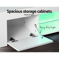 Artiss TV Cabinet Entertainment Unit 130cm LED White Angus