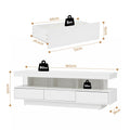 Artiss TV Unit LED 160CM Storage Drawer White